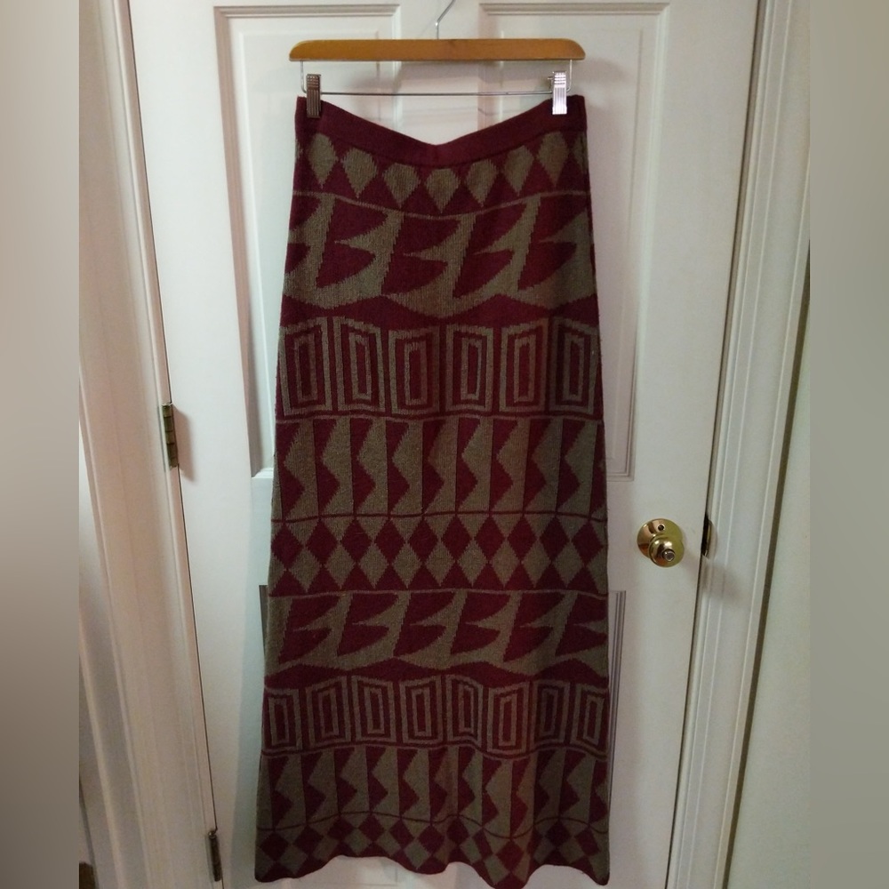 Stretch Wool Maxi Skirt
